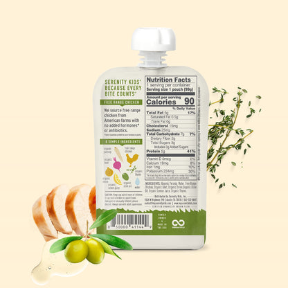 Serenity Kids 7+ Months World Explorers Baby Food Pouches Puree Made With Ethically Sourced Meats & Organic Veggies | 3.5 Ounce BPA-Free Pouch | Beef Chimichurri | 6 Count