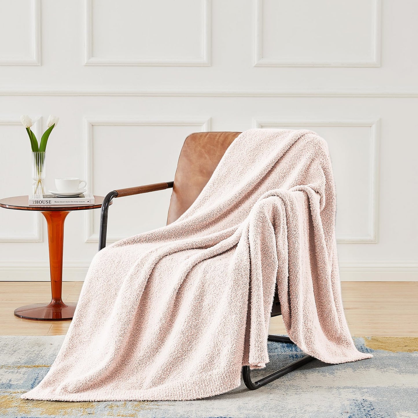 CYMULA Kids Blanket for Boys Girls 30x40 inches, Soft Cozy Fuzzy Swaddle Throw Blanket for Crib Stroller, White