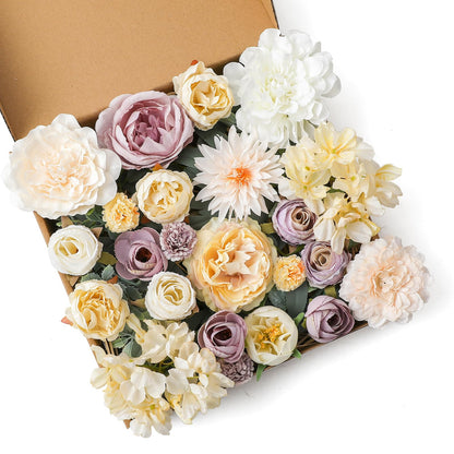 Artificial Flowers Combo for DIY Wedding Bouquets Combo Centerpieces Arrangements Party Bridal Baby Shower Home Decorations-Blush Pink