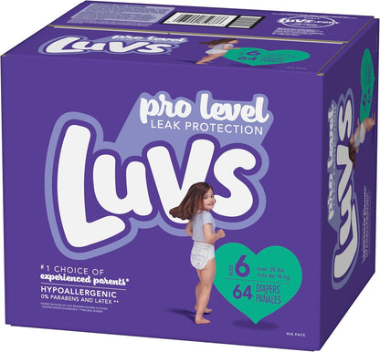 Luvs Size 3 Baby Diapers, Platinum Protection Bluey Diapers for Day & Night, Size 3, 104 Count (Packaging May Vary)