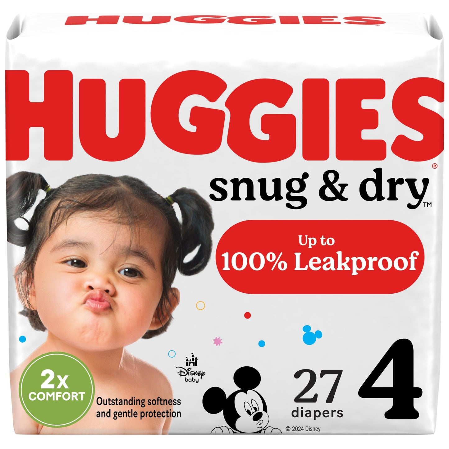 Huggies Size 1 Diapers, Snug & Dry Newborn Diapers, Size 1 (8-14 lbs), 38 Count, Packaging May Vary