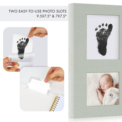 Keepsake Baby Memory Book for Boys and Girls – Timeless First 5 Year Baby Book With Photoslots – Cute Journal Scrapbook or Photo Album - Record a Milestone for Every Event from Birth to Age 5