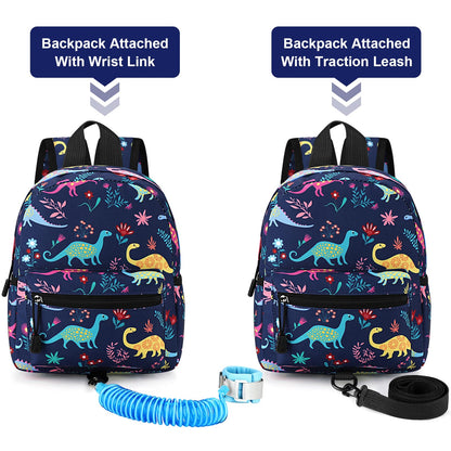 Accmor Toddler Backpack Leash, Cute Unicorn Baby Backpacks with Anti Lost Wrist Link, Mini Kids Backpack Leash Walking Harness for Outdoor Travel, Adorable Backpack Tether for Boys Girls 1-3 (Purple)