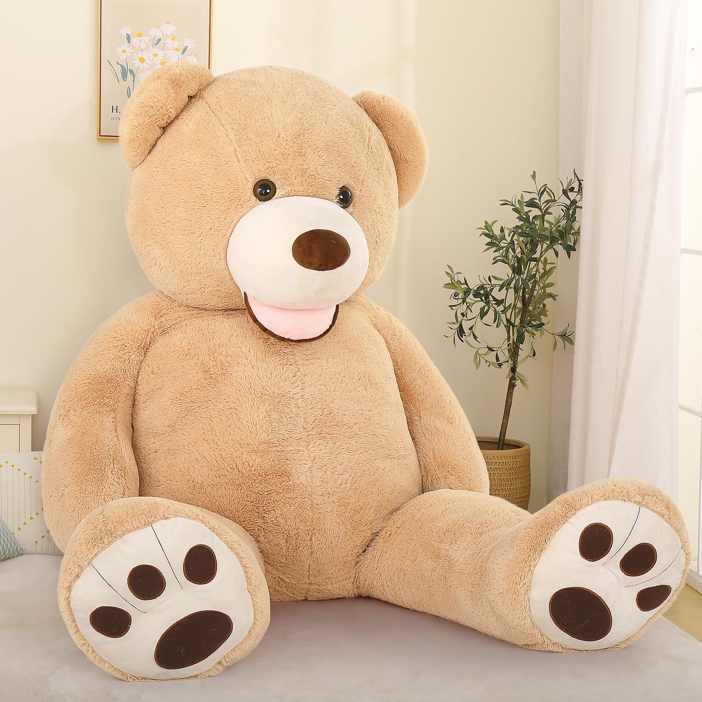 MaoGoLan Giant Teddy Bear Stuffed Animal, 10 Feet Tall, Jumbo Size Plush, Charming and Fluffy for Decorations, Celebrations, Valentine's Day