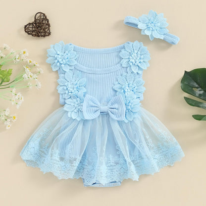 MERSARIPHY Newborn Baby Girl Boho Outfits Infant Lace Tulle Ruffle Bubble Romper Dress Jumpsuit Bodysuit Photoshoot Clothes