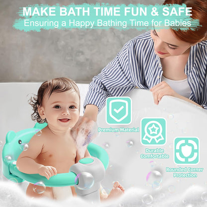 Baby Bath Seat for Babies 6 Months & Up, Toddler Bath Seats for Babies Sitting Up, Non-Slip Infant Bath Tub Chair with 4 Suction Cups & Soft Cushion for Shower, Compact Toddler Bathtub Seat, Pink