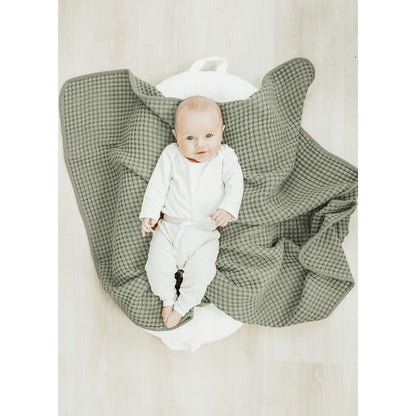 Konssy Waffle Baby Blanket - Soft & Cozy Nursery Swaddle Blanket, Lightweight Toddler Throw for Boys & Girls, Ideal for Wrapping (Oat)