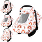 Pea Pod Car Seat Cover Baby, Infant Car Seat Canopy Covers for Newborn with 2 Layers Windows of Breathable Mesh Fabric, Lightweight Polyester/Soft Minky Dot Backing (Floral & Rainbow)