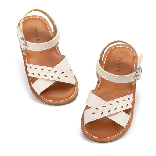 Felix & Flora Toddler Girl Sandals - Little Girl Easter Summer Dress Shoes Lightweight Open Toe Beach Holiday.