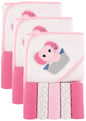 Luvable Friends Unisex Baby Hooded Towel with Five Washcloths, Cotton,Polyester,Ikat Elephant, One Size