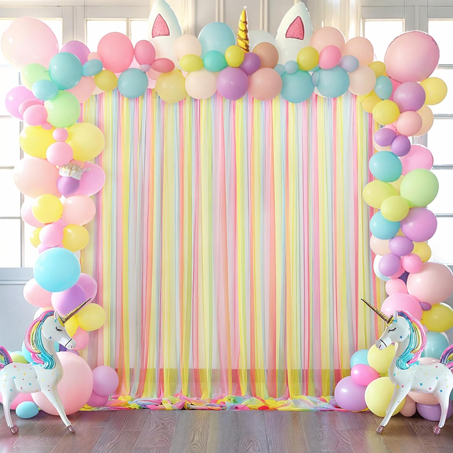 Champagne Tulle Backdrop Curtain for Parties Wedding 10ft×8ft Champagne Sheer Backdrop Curtains for Baby Shower Bridal Shower Reception Birthday Party Christmas Photoshoot Decorations 2 Panels