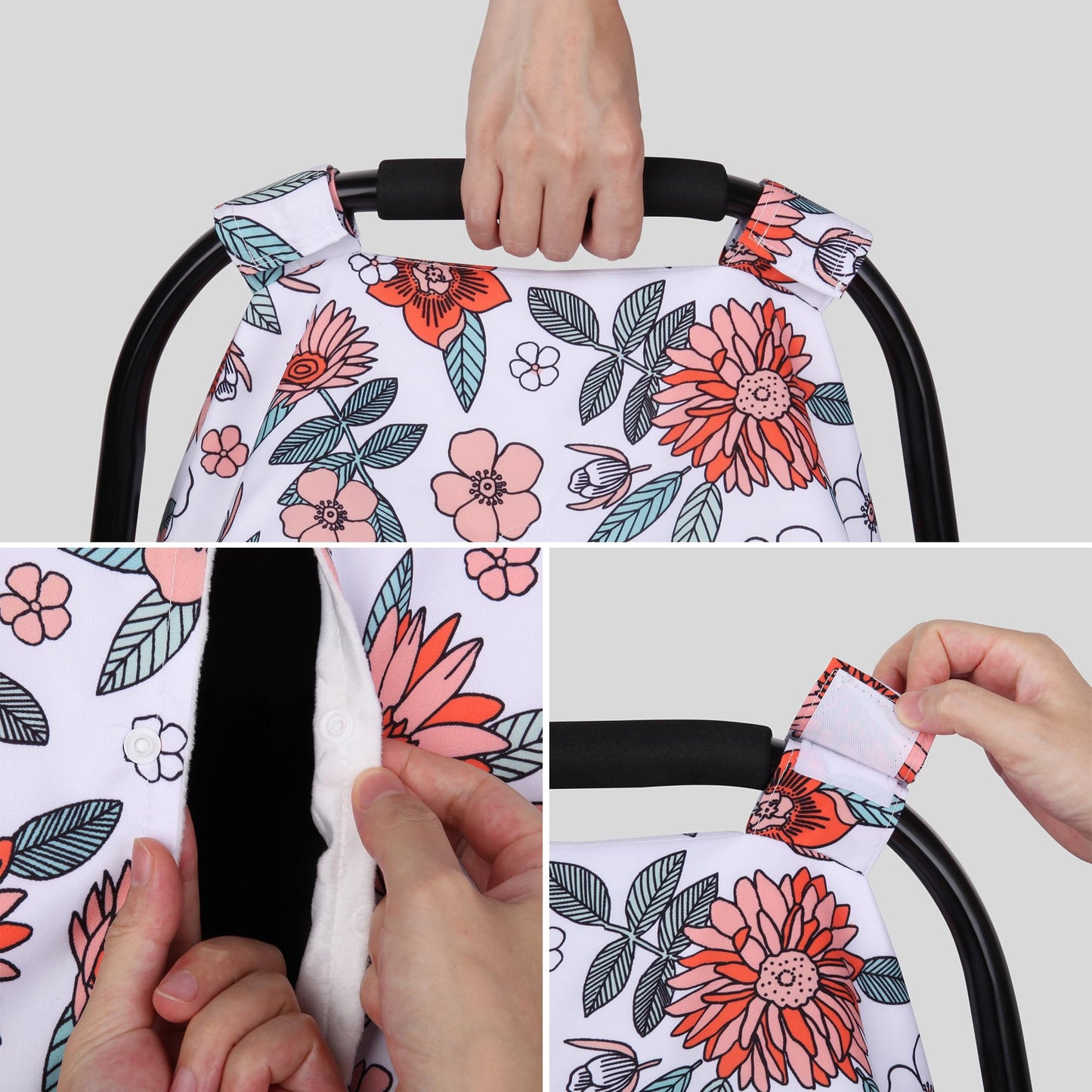 Rquite Car Seat Cover Baby, Carseat Covers Baby Boy, Minky Infant Car Seat Cover Winter, Peekaboo Opening Car Seat Canopy, Multi-use Baby Carrier, Stroller, Nursing Cover, Minky Blanket, Dinosaur