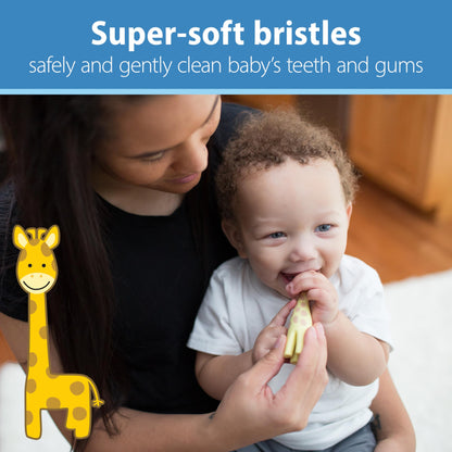 Dr. Brown's Infant-to-Toddler Training Toothbrush, Soft for Baby's First Teeth, Pink Elephant, 0-3 Years (Colors/Styles May Vary)