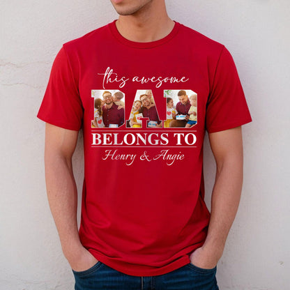 Personalized Fathers Day Shirts for Dad, Grandpa Shirt with Grandkids Names, Gifts for Dad Hunting Fishing