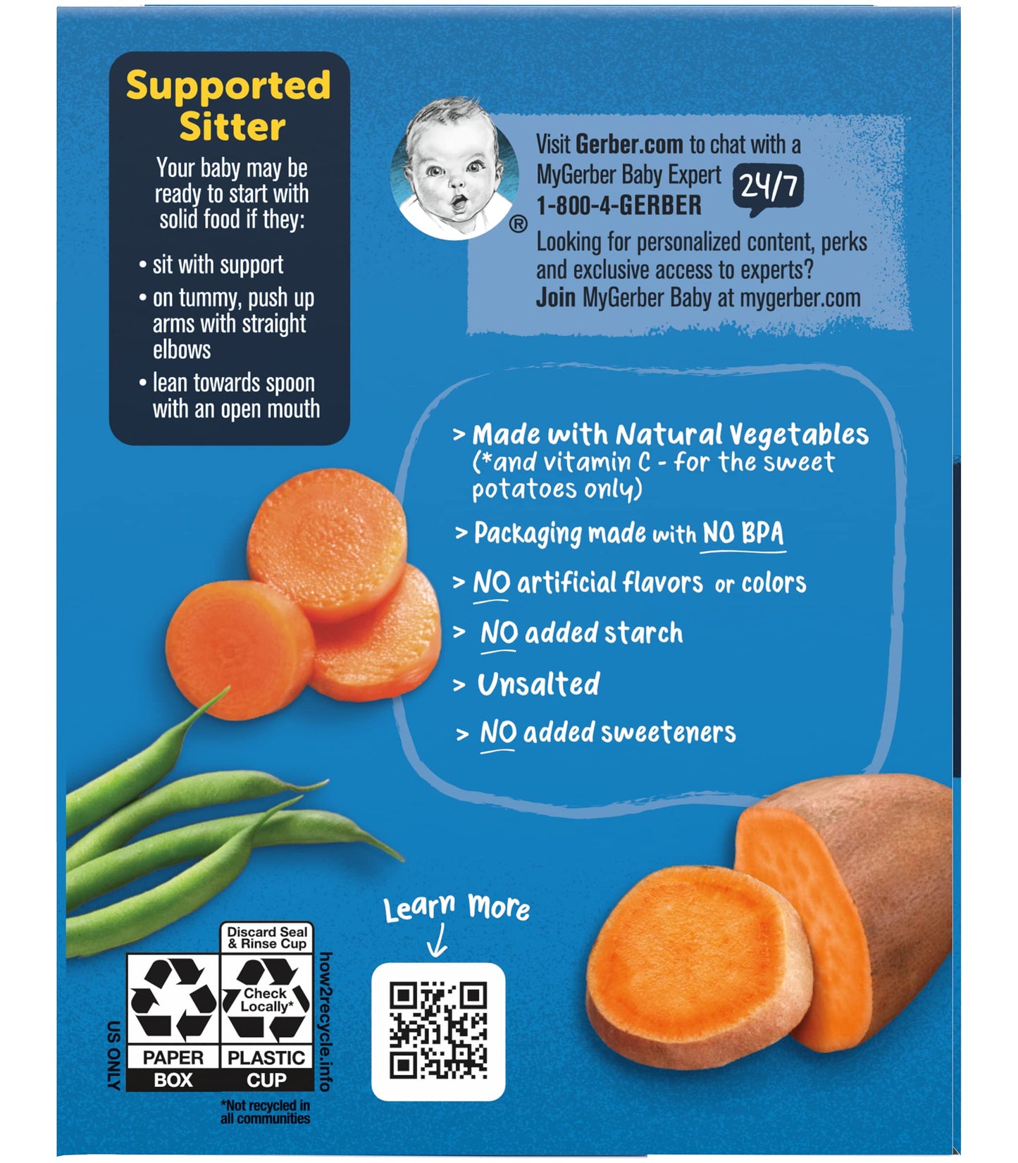 Gerber Organic Baby Food Starter Kit Variety Pack (Assorted Veggie, Pack of 4)