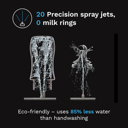 Baby Brezza Bottle Washer Pro - Baby Bottle Washer, Sterilizer + Dryer - All in One Machine Cleans Bottles, Pump Parts, & Sippy Cups - Replaces Hand Washing, Bottle Brushes and Drying Racks, Charcoal