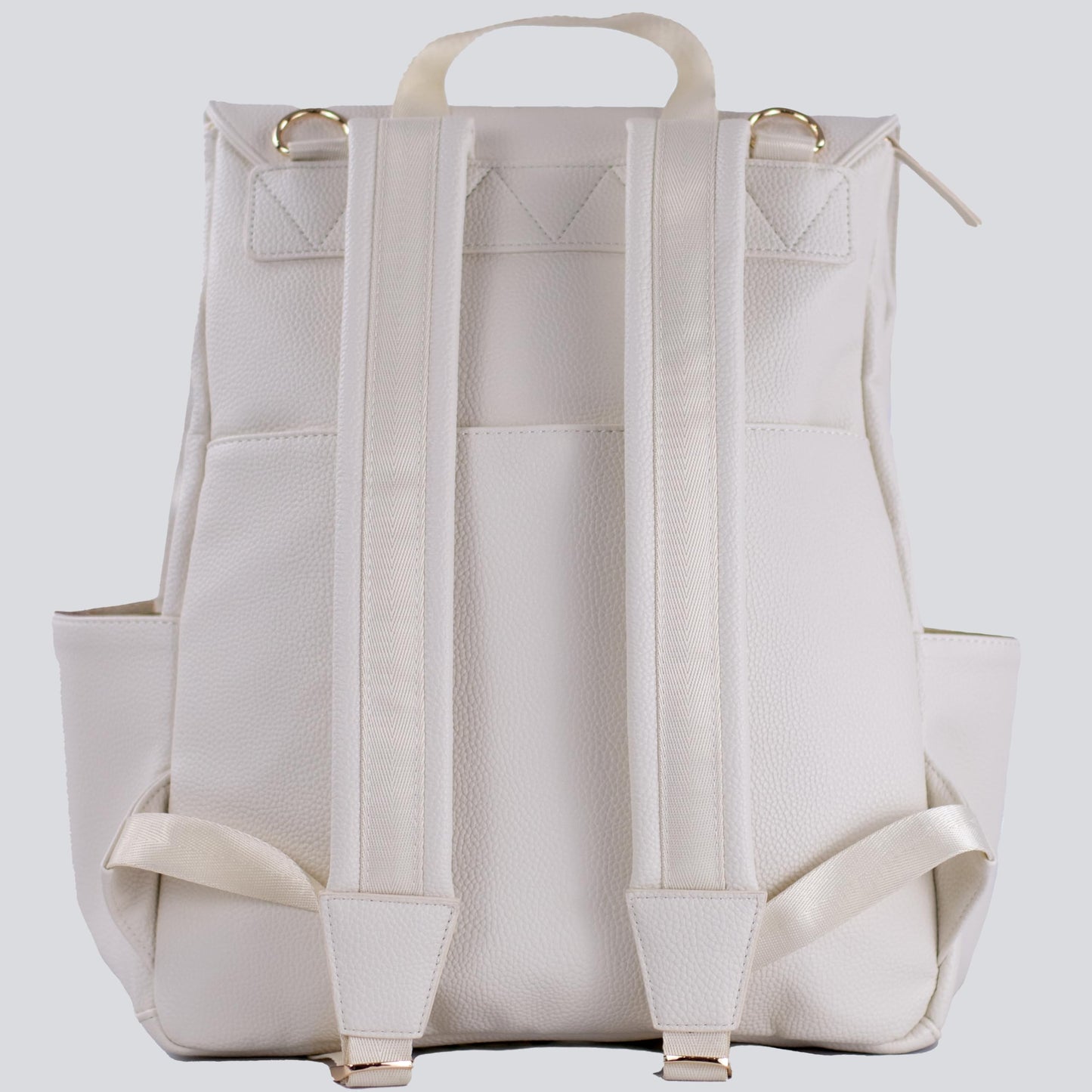 Premium Vegan Leather Diaper Bag Backpack – Large Designer Baby Bag, Stylish Diaper Backpack with Stroller & Crossbody Straps & Multiple Compartments (Powder Blue)