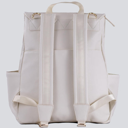 Premium Vegan Leather Diaper Bag Backpack – Large Designer Baby Bag, Stylish Diaper Backpack with Stroller & Crossbody Straps & Multiple Compartments (Powder Blue)