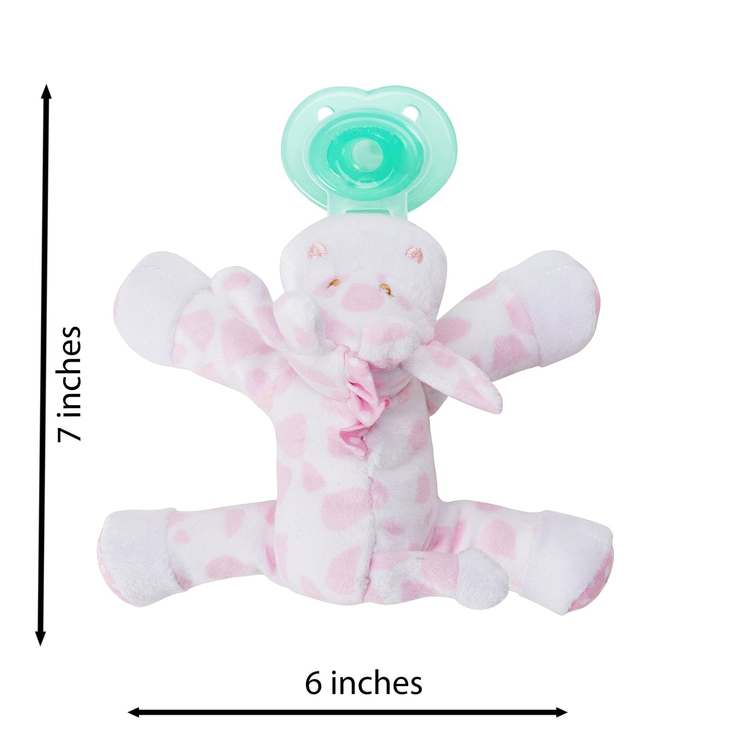 Nookums Paci-Plushies Buddies - Alligator Pacifier Holder - Adapts to Name Brand Pacifiers, Suitable for All Ages, Plush Toy Includes Detachable Pacifier