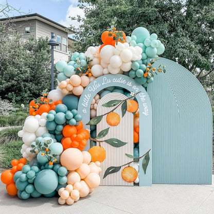 Dusty Blue Sage Green Balloon Arch Kit Slate Fog Blue Pastel Green White Sand Beige Gold Balloons Garland for Jungle Safari Birthday Baby Shower Wedding Party Decorations