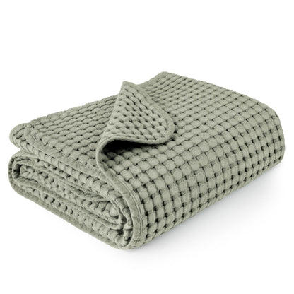 Konssy Waffle Baby Blanket - Soft & Cozy Nursery Swaddle Blanket, Lightweight Toddler Throw for Boys & Girls, Ideal for Wrapping (Oat)