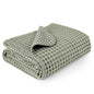 Konssy Waffle Baby Blanket - Soft & Cozy Nursery Swaddle Blanket, Lightweight Toddler Throw for Boys & Girls, Ideal for Wrapping (Oat)
