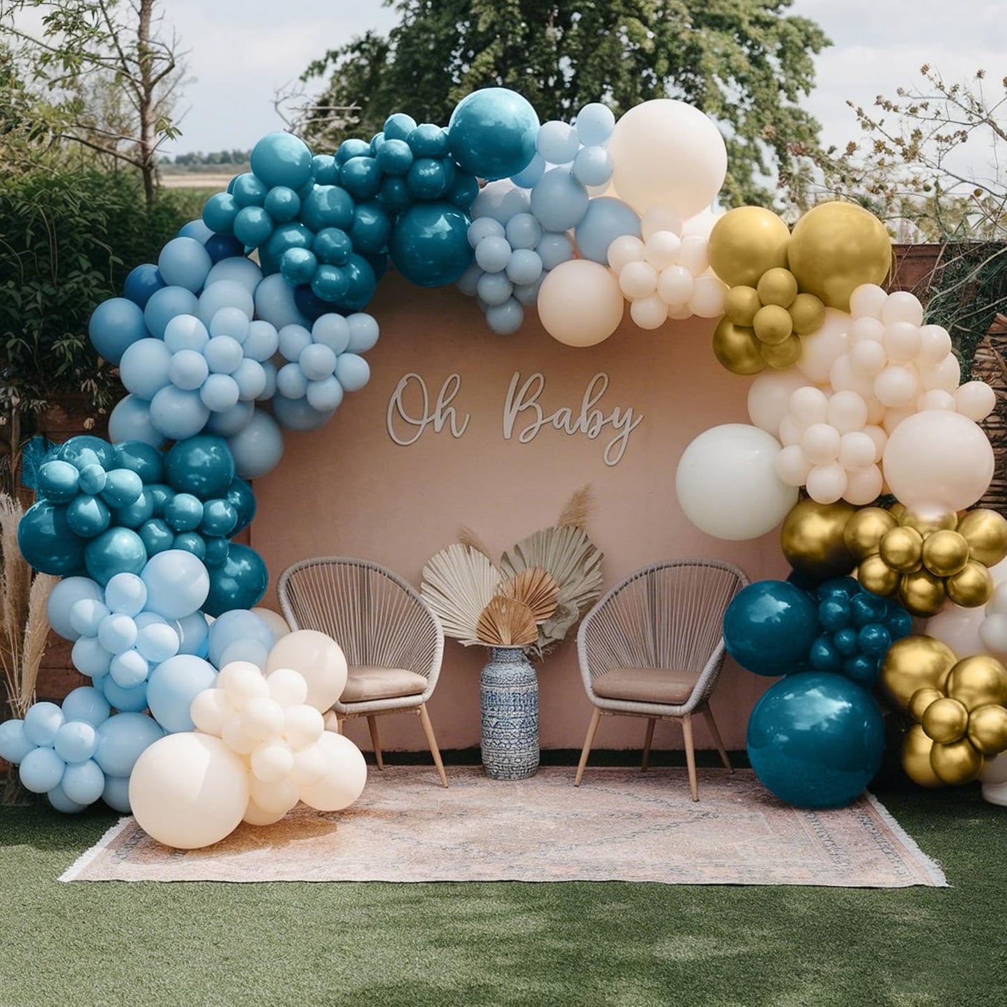 Ivory White Balloon Arch Kit,Boho Balloon Garland with Pastel Orange Cream Beige Champagne Gold White Sand Balloons for Neutral Baby Shower Wedding Boho Bridal Party Decorations