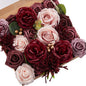 Serwalin Pink Artificial Flowers, Silk Fake Flowers for DIY Wedding Bridal Bouquets, Wedding Cake Flowers for Table Centerpieces Baby Shower Birthday Party Home Decorations