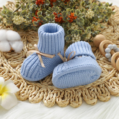 mimixiong Baby Booties Newborn Infant Sock Shoes Hand Knitting Crochet Boy and Girl Cozy Shoes
