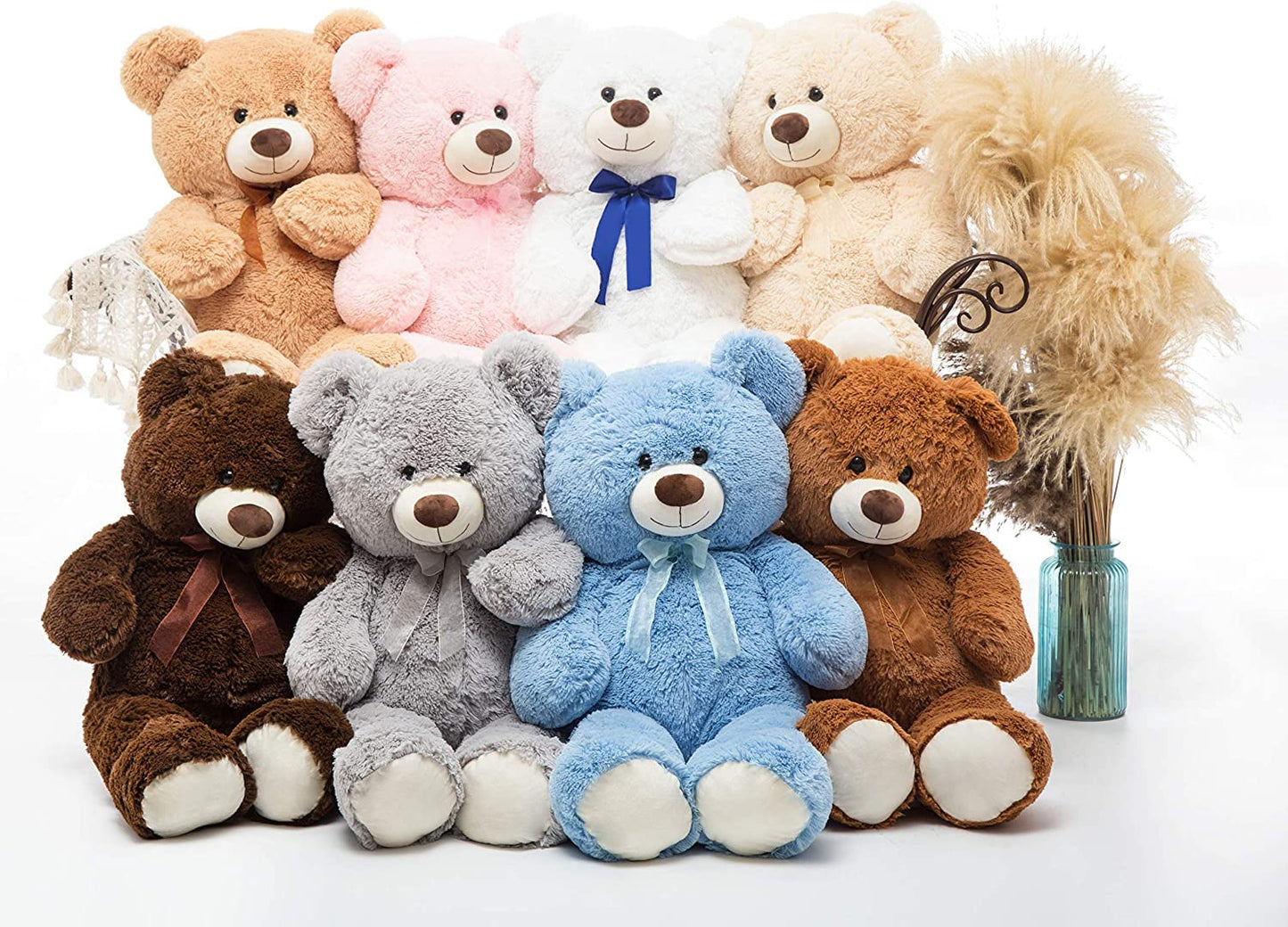 51 inch Big Teddy Bear Cute Giant Stuffed Animals Soft Plush Toy for Girlfriend Kids for Birthday Christmas Valentine's Day
