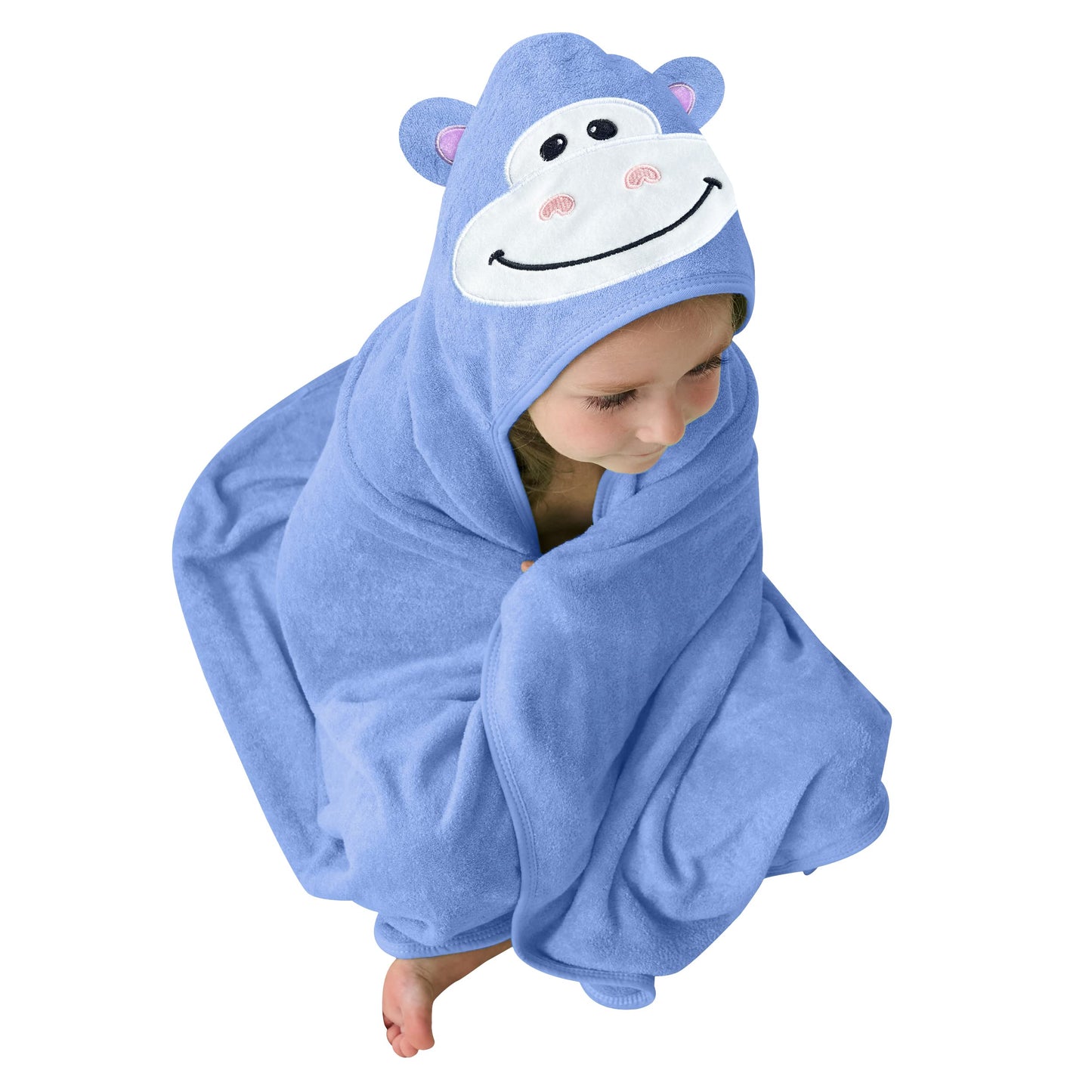 HIPHOP PANDA Hooded Towel - Rayon Made from Bamboo, Bath Towel with Bear Ears for Newborn, Babie, Toddler, Infant - Absorbent Large Baby Towel - Yellow Duck, 30 x 30 Inch