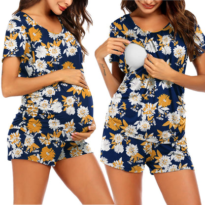 Ekouaer Womens Maternity Pajamas Nursing Pjs for Breastfeeding Soft Postpartum Lounge Sets Sleepwear Layer Pregnancy Clothes
