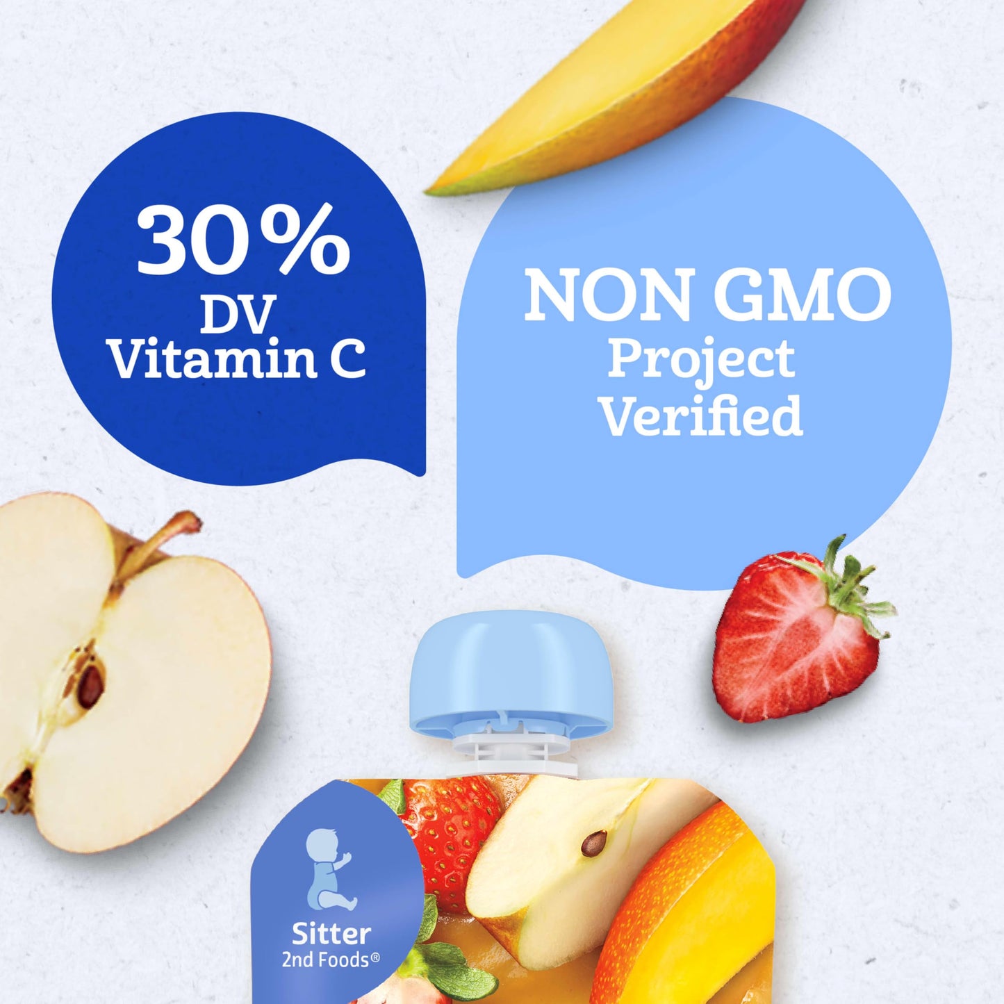 Gerber Baby Food Toddler Apple Pear Peach, 3.5 Oz Pouch