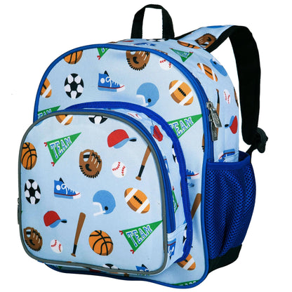 Wildkin 12-inch Kids Backpack – Padded, Adjustable, Ideal for Daycare & Travel - Trains, Planes, and Trucks