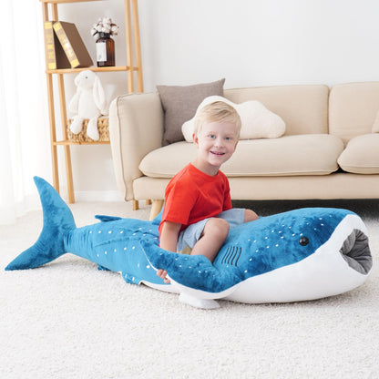39 Inch Whale Shark Stuffed Animal – Giant Plush Shark Pillow Toy, Realistic Big Whale Shark Plushie for Kids and Ocean Lovers, Large Cuddly Gift