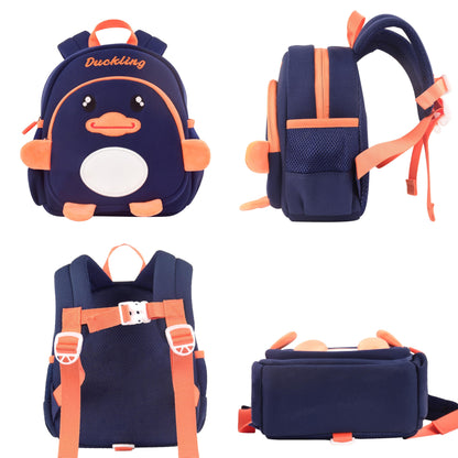 Toddler Backpacks for Boys Girls 2-4 Cute 3D Kids Duck Schoolbag with Baby Leash for Small Preschool Kindergarten Bookbag Cartoon Mini Travel Bags 10inch (Yellow)