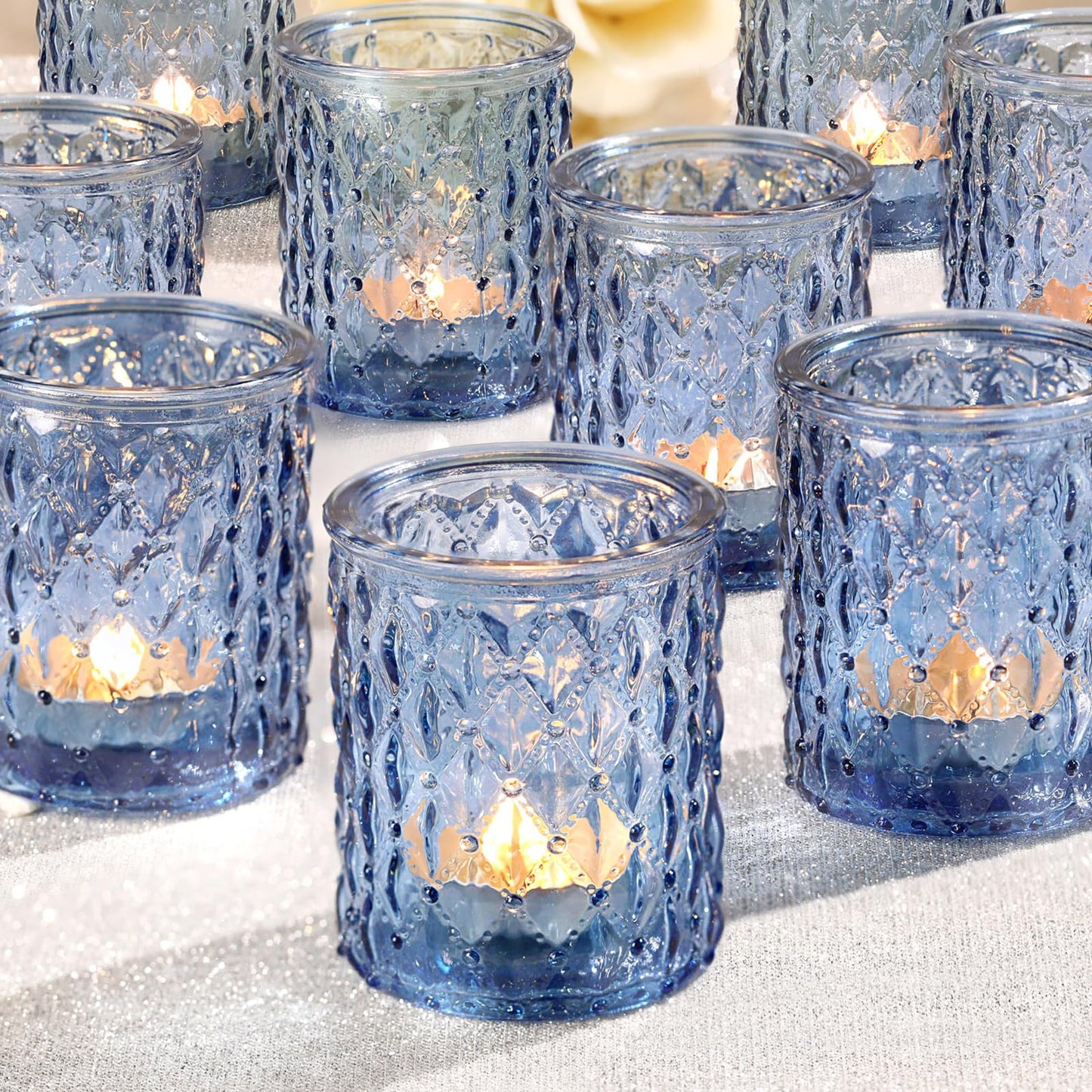 24pcs Pink Votive Candle Holders, Girl Baby Shower Decorations, Tealight Candle Holder for Valentine's Day, Wedding, Brithday Party, Table Centerpiece