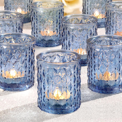 24pcs Pink Votive Candle Holders, Girl Baby Shower Decorations, Tealight Candle Holder for Valentine's Day, Wedding, Brithday Party, Table Centerpiece
