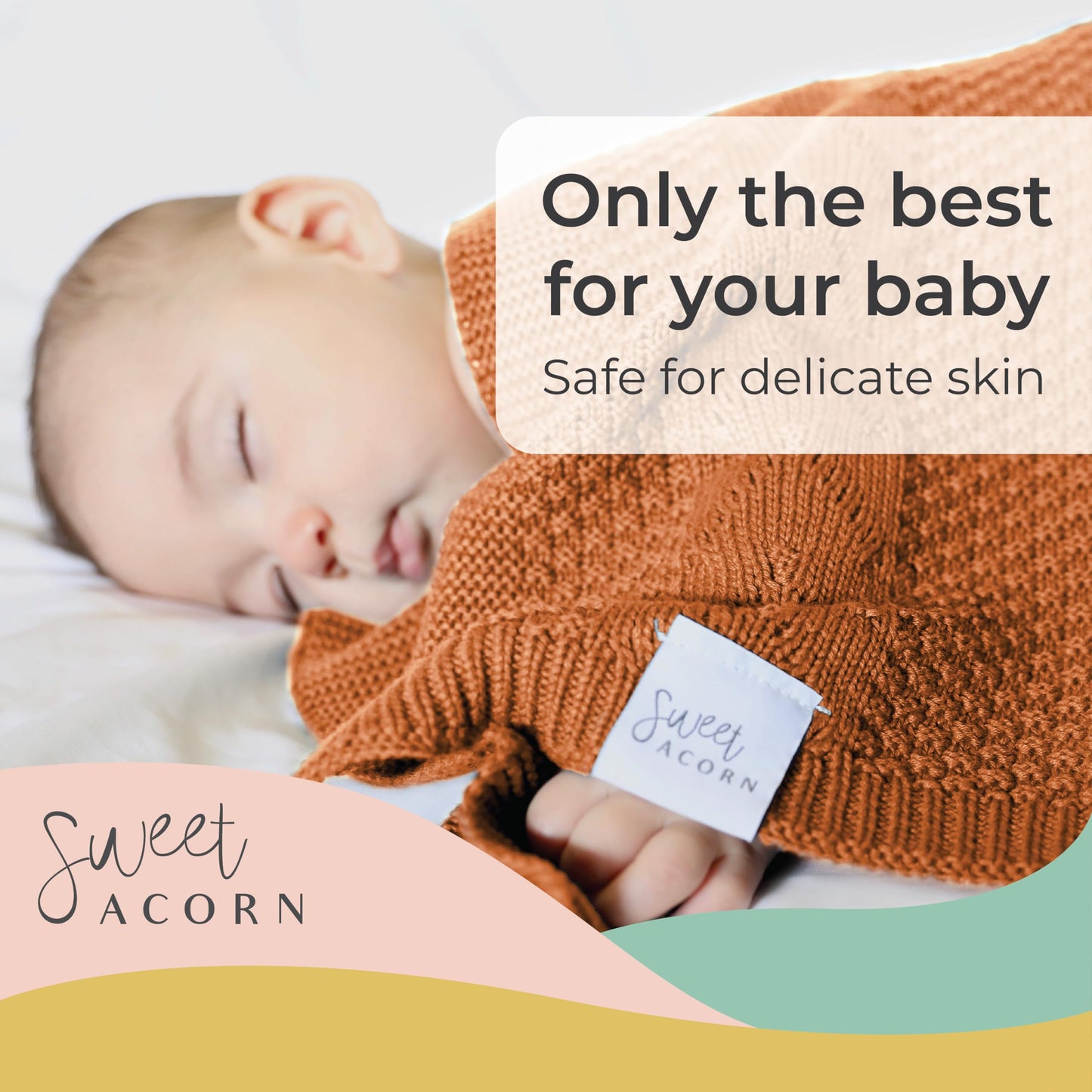 Knit Baby Blanket in Elegant Pattern, Organic Cotton Blankets for Crib or Stroller, Receiving Blankets - Salt White
