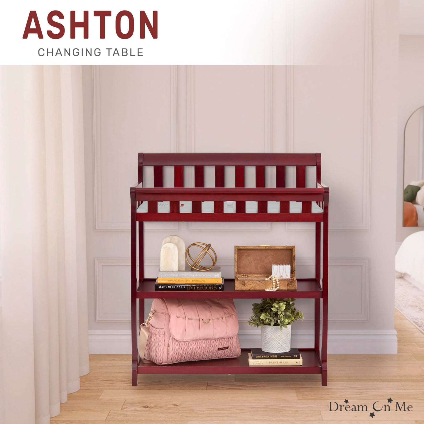 Dream On Me Ashton Changing Table, Natural, 34x20x40 Inch (Pack of 1)