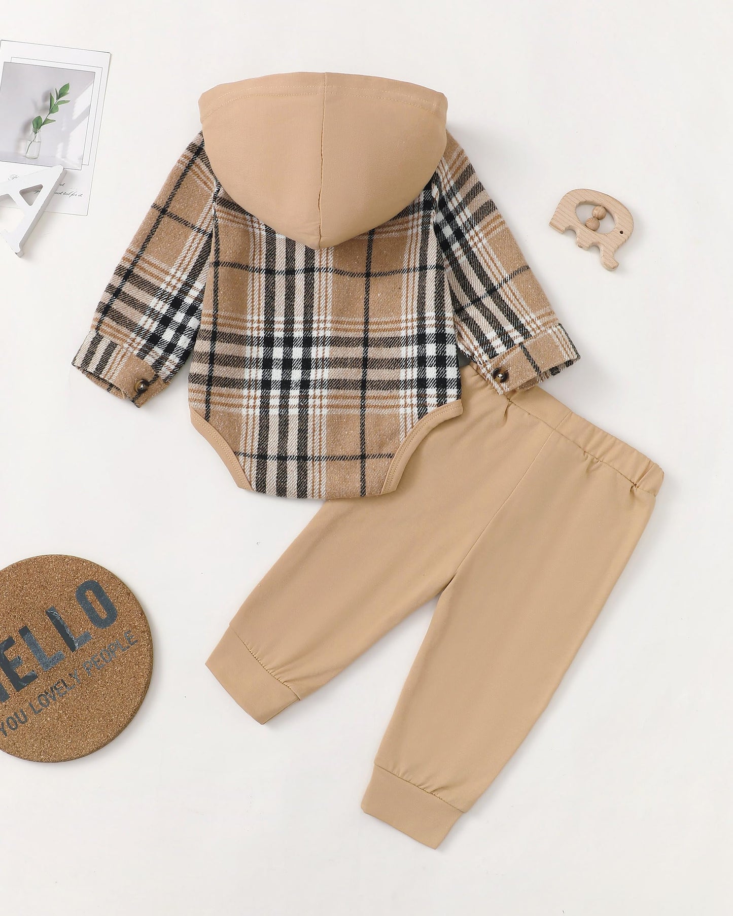 Renotemy Newborn Baby Boy Clothes Infant Boy Outfits Baby Hoodie Romper Fall Winter 0 3 6 9 12 18 Months Baby Clothes for Boy