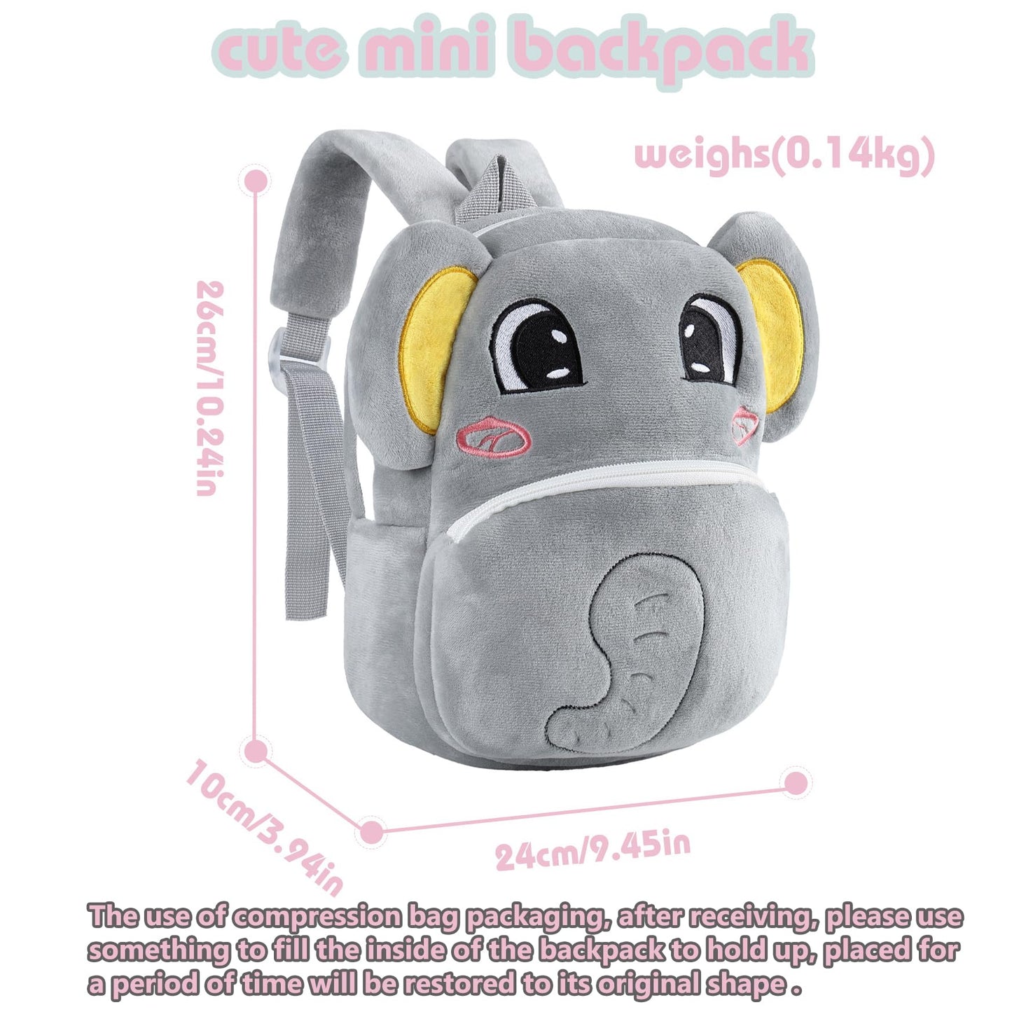 Toddler Backpack for Girls Boys School Small Backpacks Toddler Back Pack Stuffed Animal Backpack Kawaii Kids Mini School Bag Preschool Age 2-4 Unicorn
