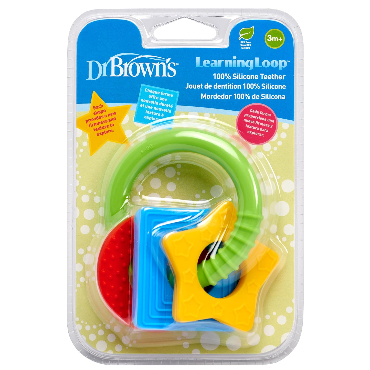 Dr. Brown's AquaCool Water-Filled Baby Teether, Cools & Massages Sore Gums, BPA Free, Pineapple and Apple, 2 Pack, 3m+