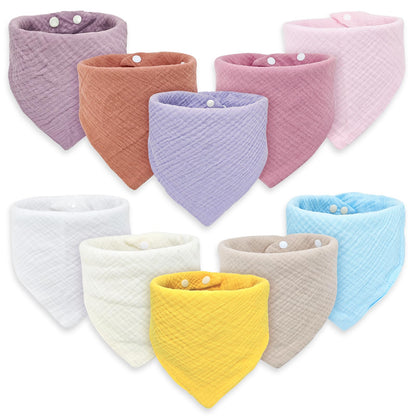Baby Bibs Muslin Drool Teething Drooling Bibs for Baby Girl Boy Muslin Cotton