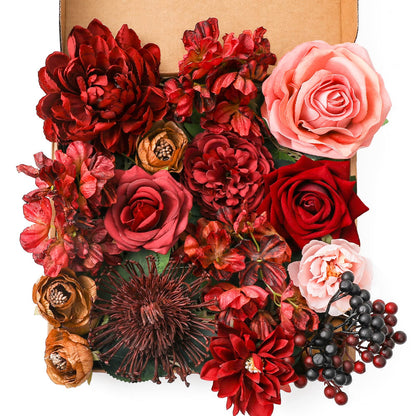 Artificial Flowers Combo for DIY Wedding Bouquets Combo Centerpieces Arrangements Party Bridal Baby Shower Home Decorations-Blush Pink