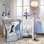 Lambs & Ivy Jungle Safari Gray/Tan/White Nursery 6-Piece Baby Crib Bedding Set