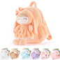 Gloveleya Toddler Backpack Baby Ballerina Girl Gifts Plush Curly Hair Ballet Backpack - Black Blonde 9 inches