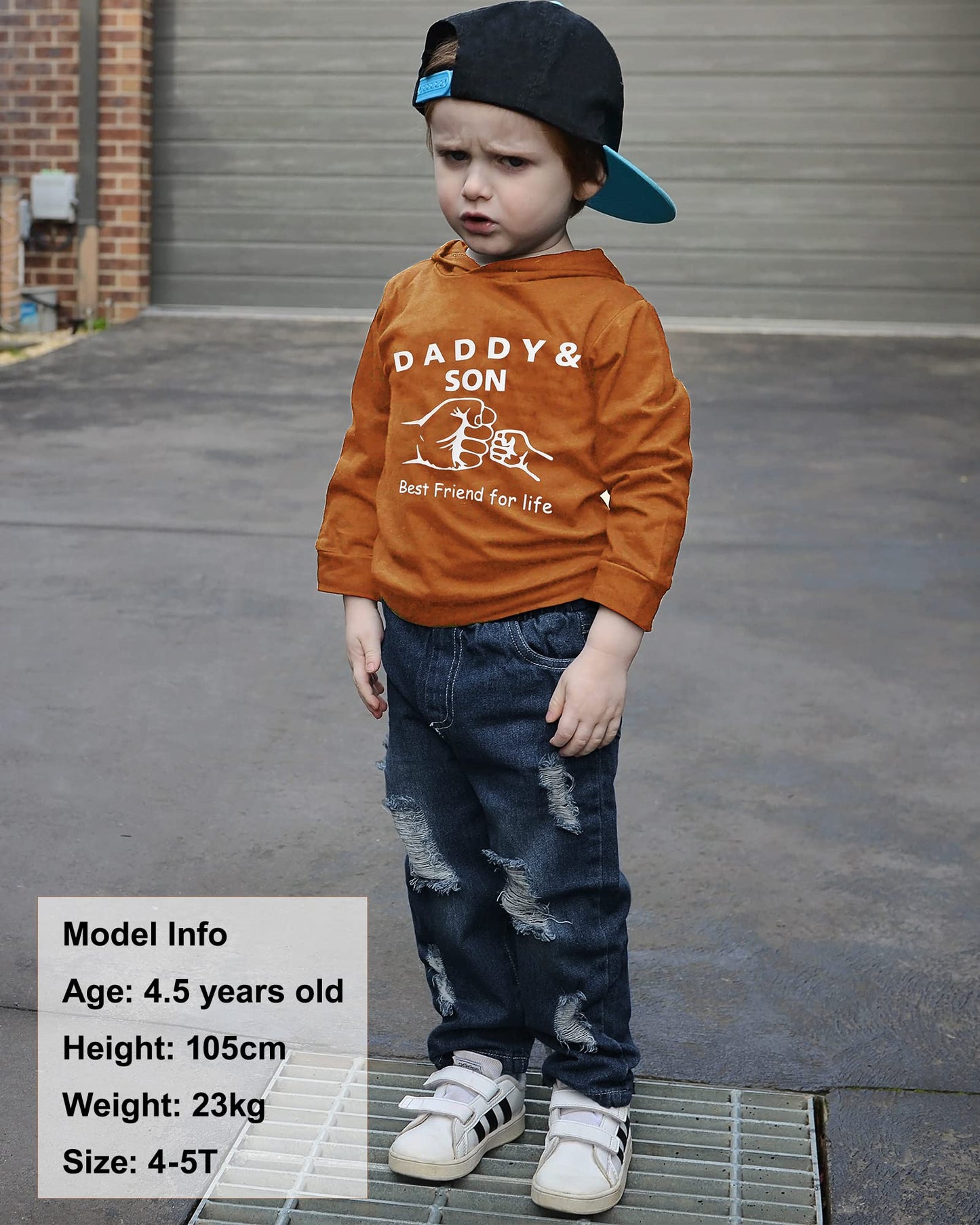 WESIDOM Baby Boy Clothes, Long Sleeve Printing Hoodie With Jeans Pants Outfits Set