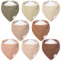 Bearmoss Muslin Baby Bibs 8 Pack Soft Bandana Bibs for Drooling & Teething, Absorbent Burp Cloths with Adjustable Snaps