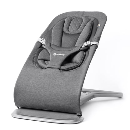 Ergobaby Evolve 3-in-1 Mesh Bouncer, Adjustable Multi Position Baby Bouncer Seat, Fits Newborn to Toddler, Grey Mesh